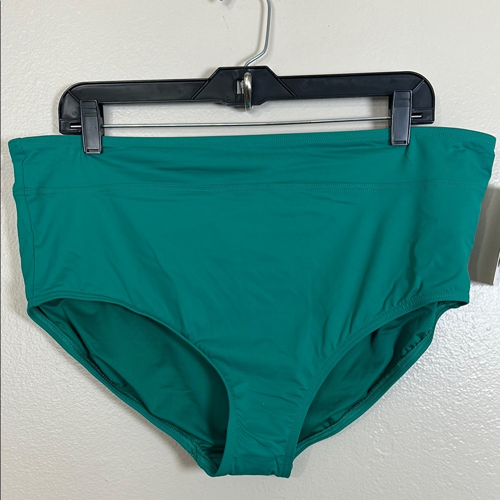NEW Lands End Teal High-Waisted‎ Bikini Bottoms